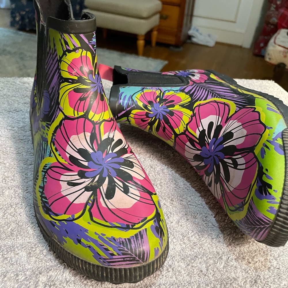 Rubber boots.